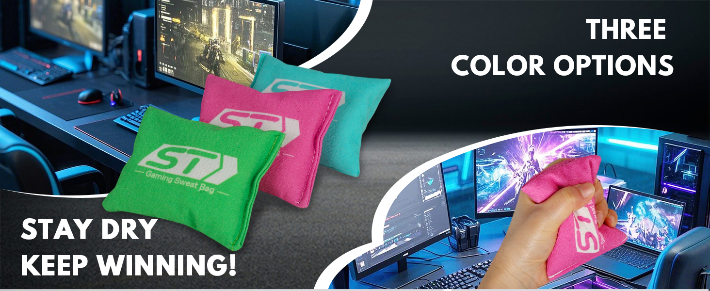 Gaming Sweat Bag – Hand Sweat Absorber for Gamers – Instant Dry(3-pcs)