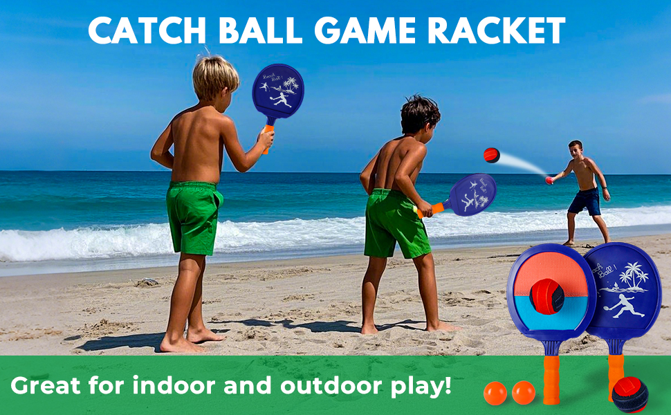 Beach Paddle Ball Set, Beach Ball Game Toy for Kids and Adults