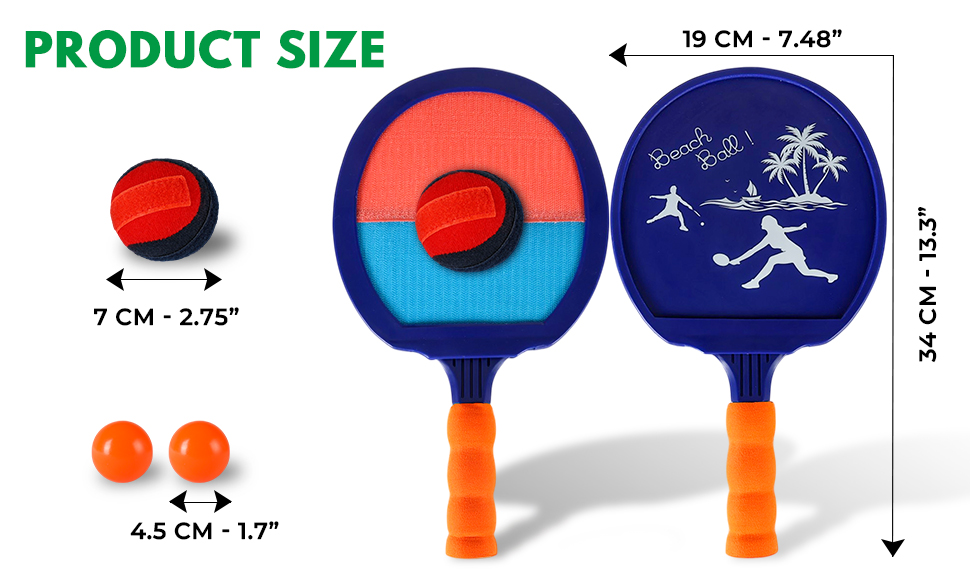 Beach Paddle Ball Set, Beach Ball Game Toy for Kids and Adults