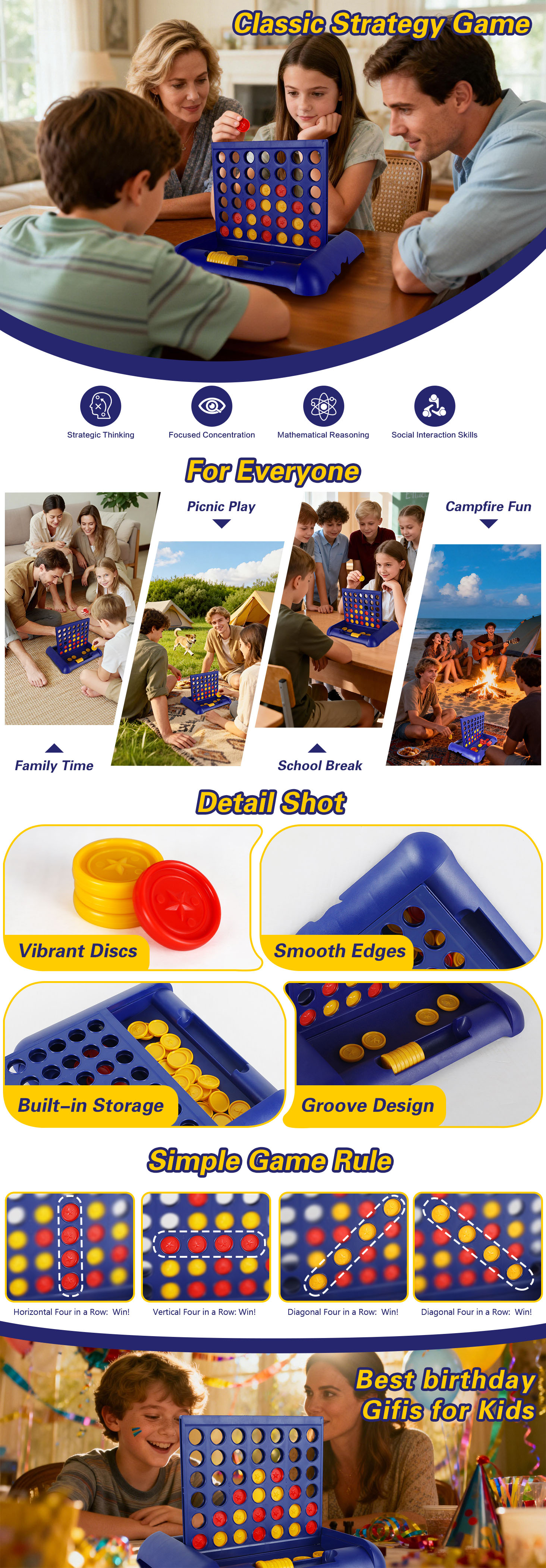 Mini Portable Four in a Row Game