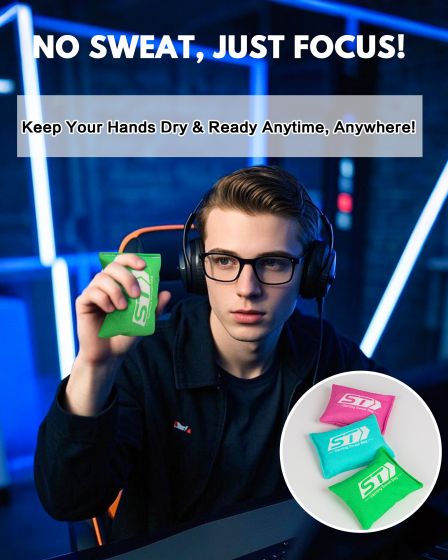 Gaming Sweat Bag – Hand Sweat Absorber for Gamers – Instant Dry(3-pcs)