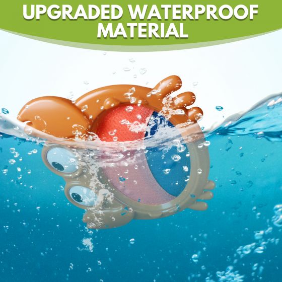 Waterproof Toss and Catch Ball Set, Soft and Safe Paddle Game with Unbreakable Crab Design – Perfect for Beach, Lawn, and Backyard