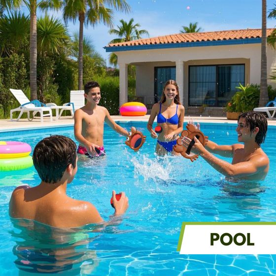 Waterproof Toss and Catch Ball Set, Soft and Safe Paddle Game with Unbreakable Crab Design – Perfect for Beach, Lawn, and Backyard