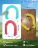 Giant Horseshoe Game Set for Adults and Families — Oversized Lawn Tossing Game with Giant Horseshoes, Rings, Stakes, and Stands