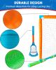 Floating Pool Sports Equipment – Floating Goal with Multi-Sport Sticks, Balls & Pump