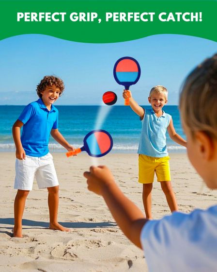 Beach Paddle Ball Set, Beach Ball Game Toy for Kids and Adults