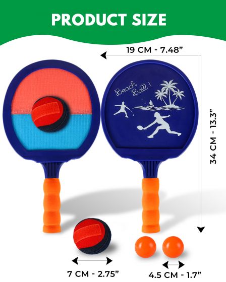 Beach Paddle Ball Set, Beach Ball Game Toy for Kids and Adults