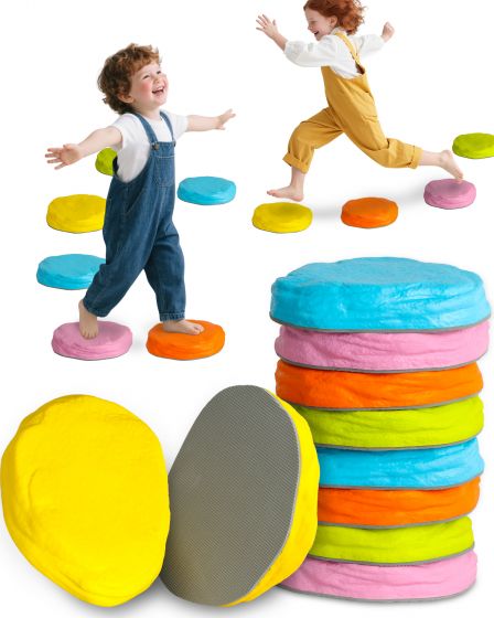 Soft non-slip balancing stepping stones - develop children's balance and coordination and improve motor skills - stepping stones for children, suitable for indoor and outdoor use