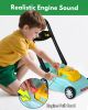 Kids' lawnmower with realistic mowing motions and sound effects, no batteries required.