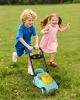 Kids' lawnmower with realistic mowing motions and sound effects, no batteries required.