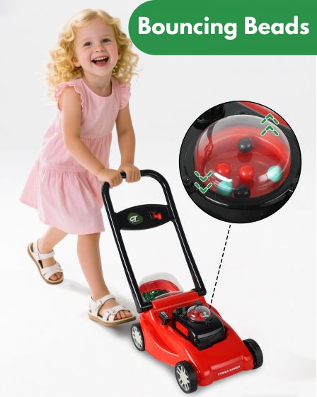 Realistic Kids Push Lawn Mower Toy
