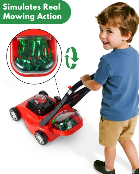 Realistic Kids Push Lawn Mower Toy