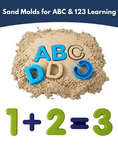 Kids Alphabet & Number Sand Play Wagon Set