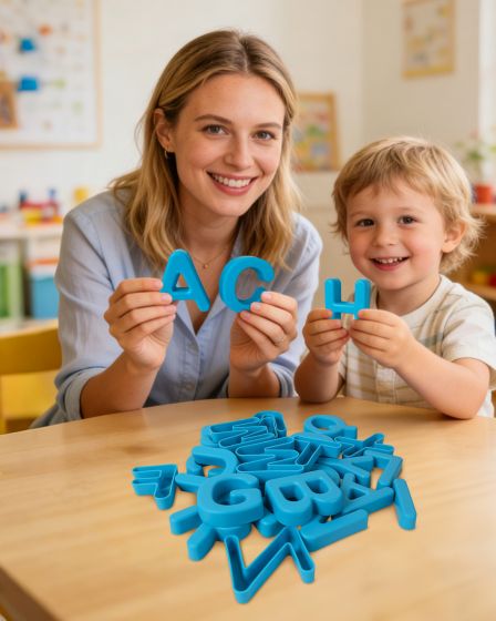Kids Alphabet & Number Sand Play Wagon Set
