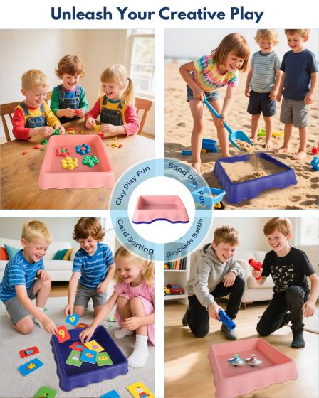 Kids Sensory Play Tray Set of 2