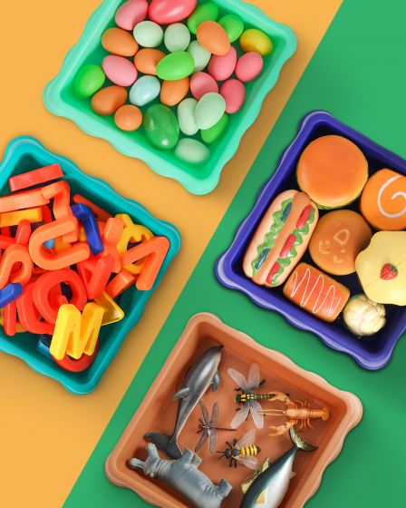 Kids Sensory Play Tray Set of 4