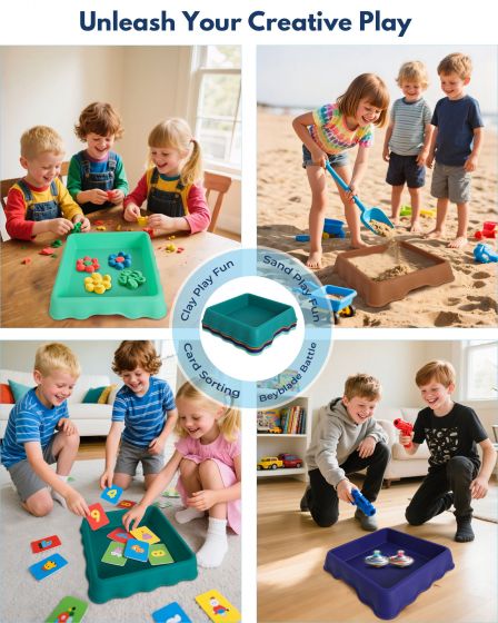 Kids Sensory Play Tray Set of 4