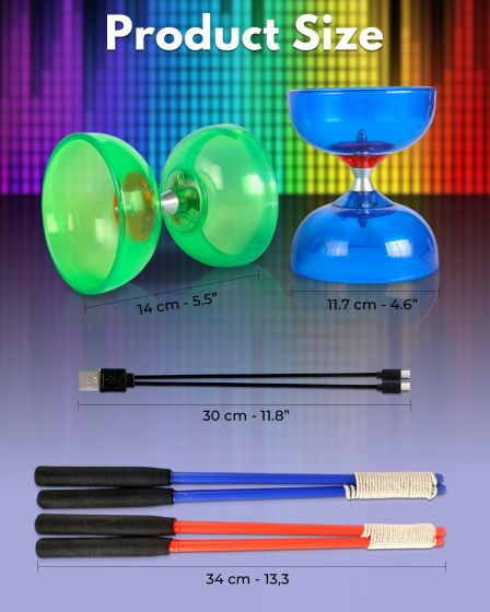 LED Light Up Diabolo Toy