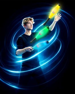 LED Juggling Sticks for Kids - Glow in the Dark Great for Developing Skills and Coordination Fun Gift for Birthdays and Holidays