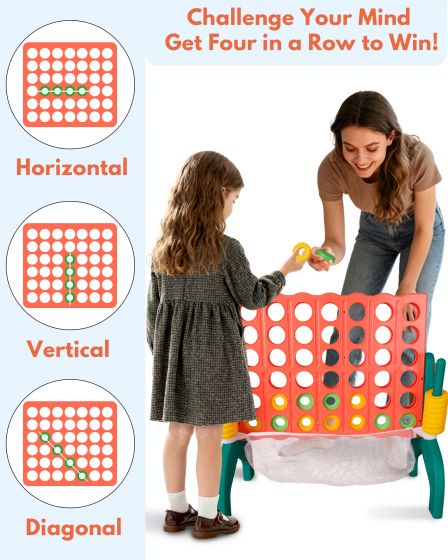 Giant Four in a Row Ring Toss Game