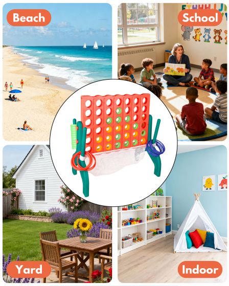 Giant Four in a Row Ring Toss Game