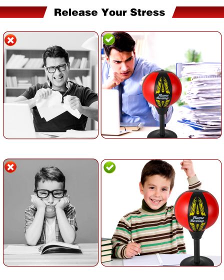 Red Tabletop Boxing Punching Ball