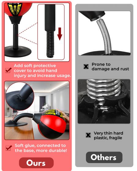 Red Tabletop Boxing Punching Ball