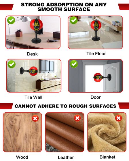 Red Tabletop Boxing Punching Ball