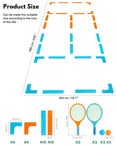 Kids Tennis Training Court Set