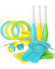 4 in 1, juggling game set, indoor and outdoor, diabolo, juggling ball, juggling scarf, juggling disc, juggling sticks.